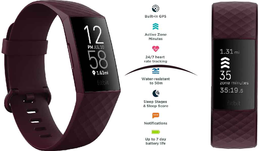 Fitbit Charge 4 Fitness and Activity Tracker with Built-in GPS