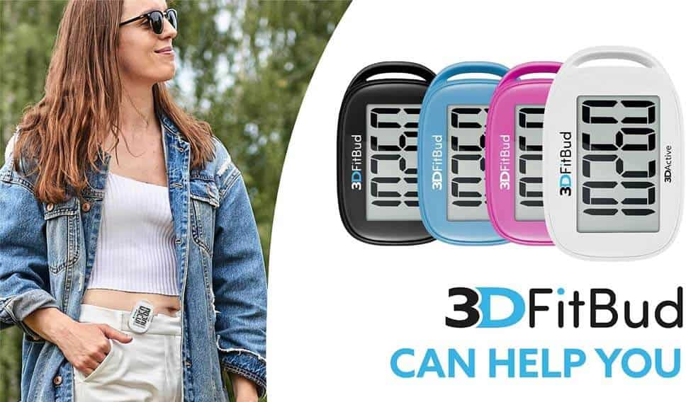 3DFitBud Simple Step Counter Walking 3D Pedometer