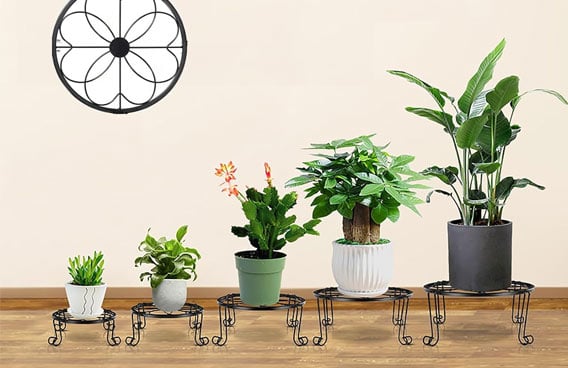 5 Pack Plant Stands Indoor Outdoor