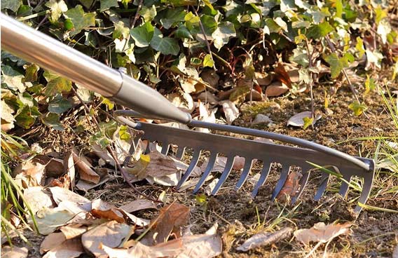 Garden Rake, 5 FT Metal Rake for Lawns