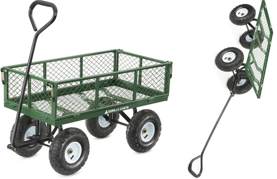 Gorilla Carts GOR400-COM Steel Garden Cart