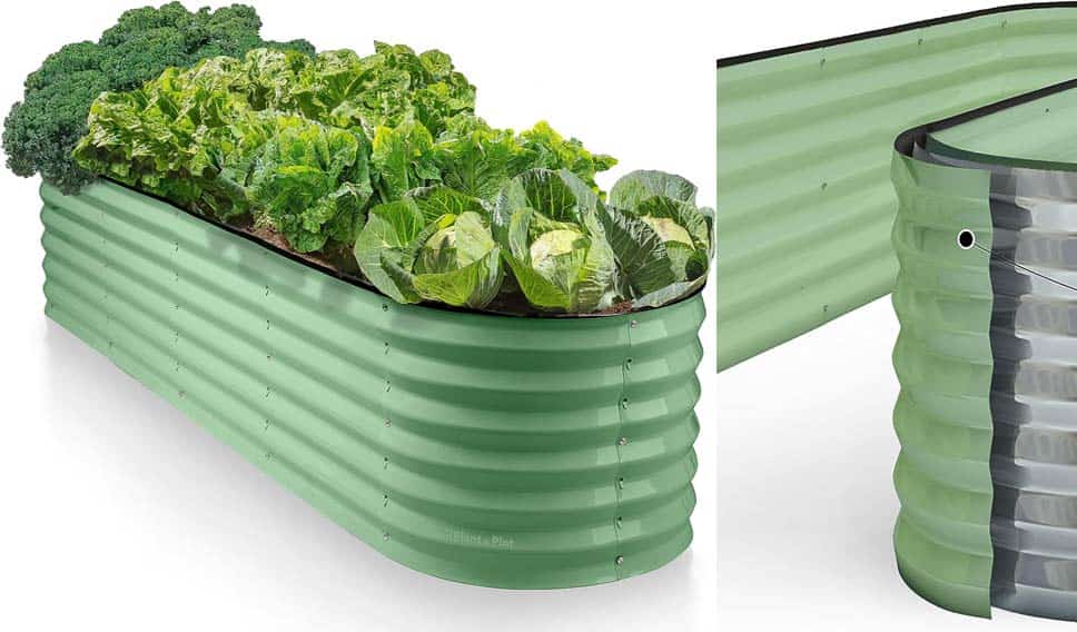 9-in-1 Galvanized Steel Raised Garden Bed