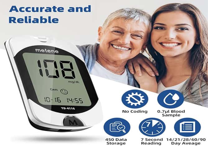 Metene TD-4116 Blood Glucose Monitor Kit