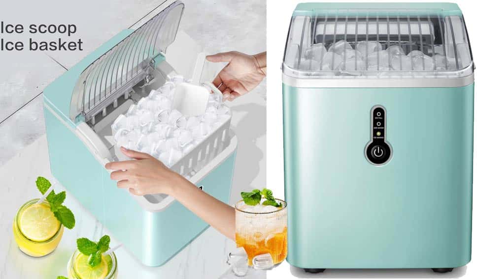 ZAFRO Countertop Portable Ice Maker with Self-Cleaning