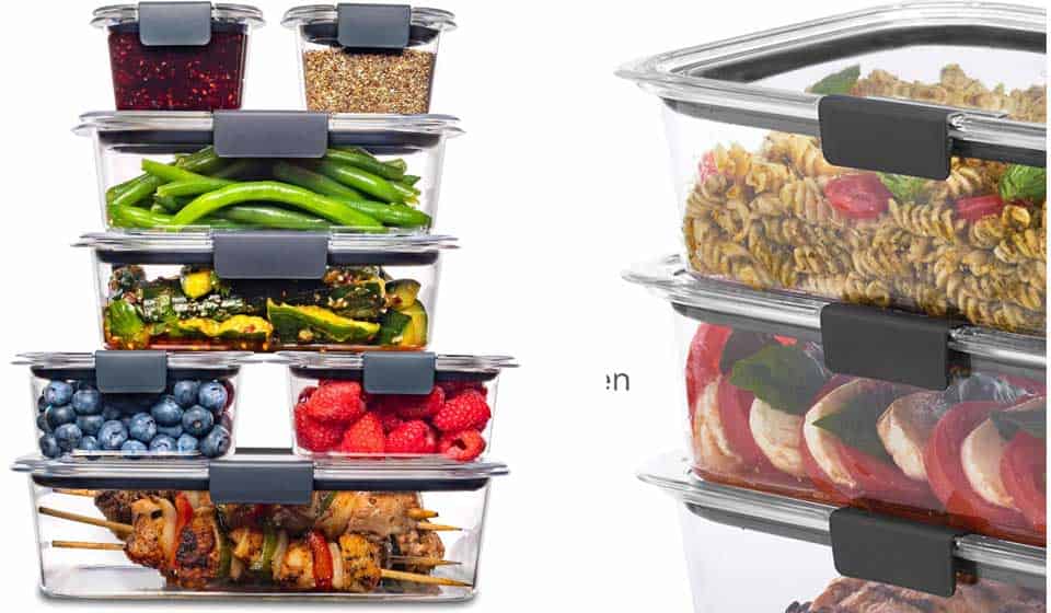 Rubbermaid Brilliance BPA Free Food Storage Containers with Lids