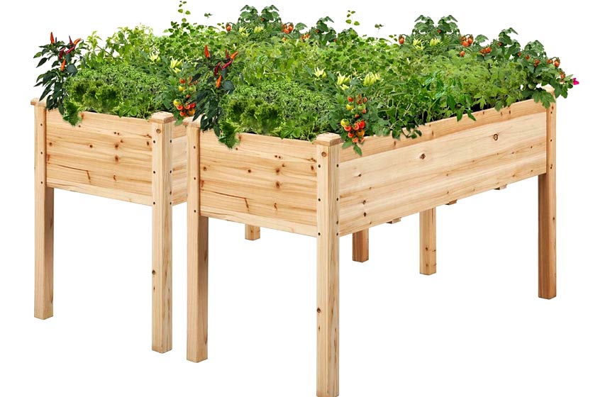 Yaheetech 2pcs Raised Garden Bed 48x24x30in