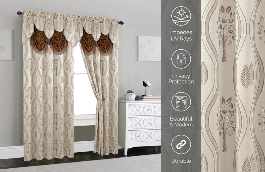 Elegant Comfort Luxurious Beautiful Curtain Panel Set