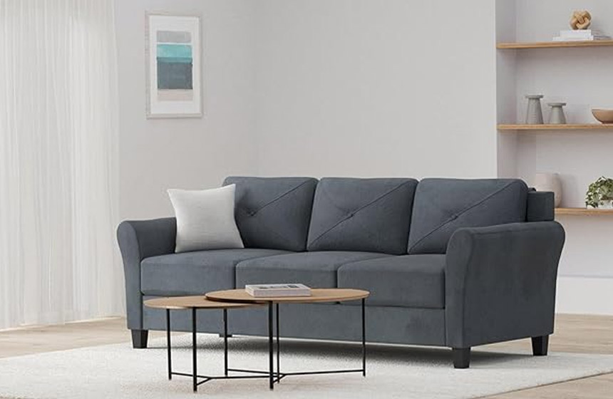 Lifestyle Solutions Sofa, Dark Grey