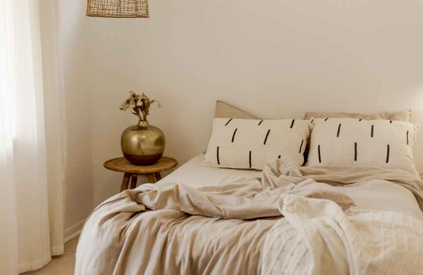 silky linen bedding for bedroom