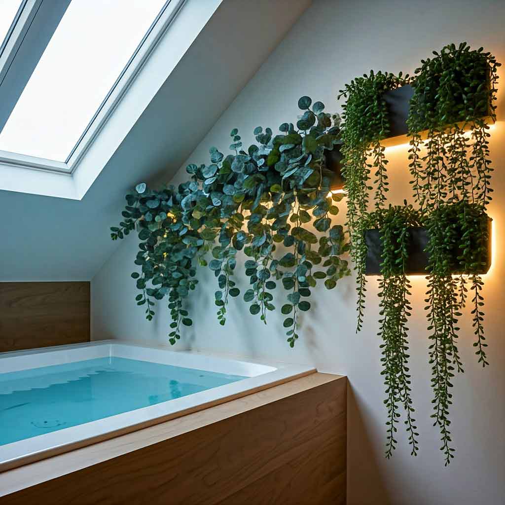 Artificial Eucalyptus with LED Lights Wall Planters